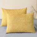 CaliTime Decorative Standard Throw Pillow Covers 26 X 20 Inches Gold | Pack of 2 by CaliTime