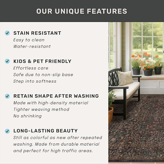 Taupe Brown 5x8 Rug for Living Room - Image 6