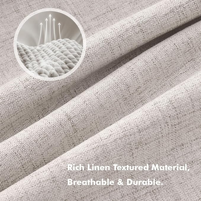 MIULEE 100% Blackout Linen Curtains - Image 3