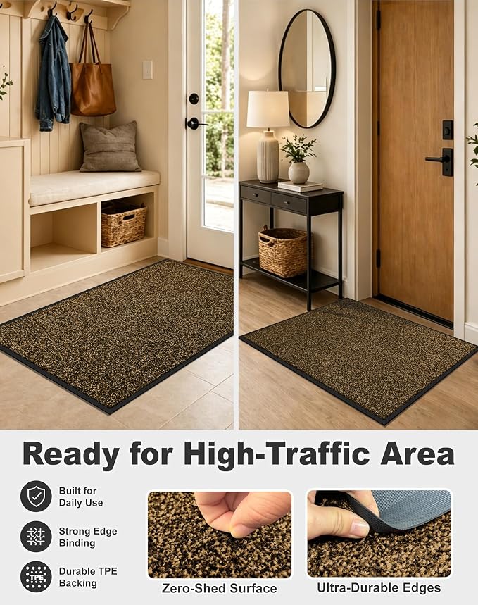 Super Absorbent Front Door Mat, Non-Slip Washable Indoor Doormats, Low Profile - Image 6