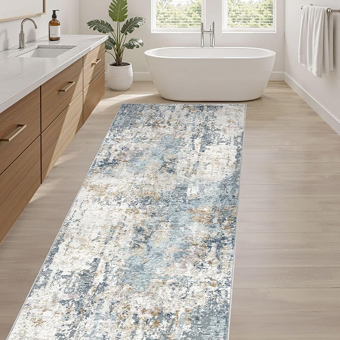 LOONGRUG Runner Rug 3x10 Washable Non-Slip Kitchen Neutral Modern Rug | - Image 5