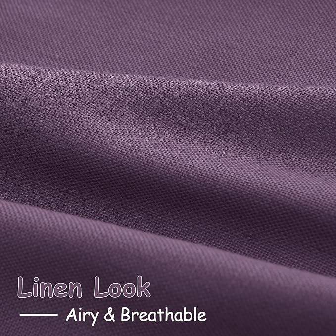 Plum Linen Curtains 108 Inches Long - Image 5