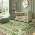 RELEANY Washable Area Rug, Water Repellent, Pet Friendly, Vintage Floral Boho by RELEANY