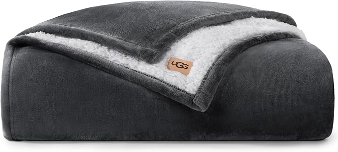UGG Nita Twin Blanket, Reversible Plush Fleece, UGG Fluff Plush Face, Smooth by Unknown