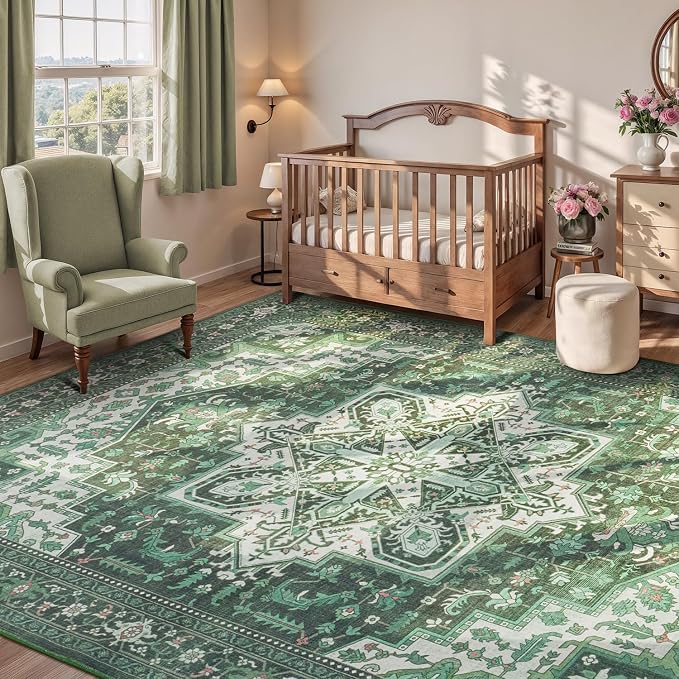 Rugflix 9x12 Area Rugs for Living Room, Machine Washable Rug Non Slip Stain - Image 7