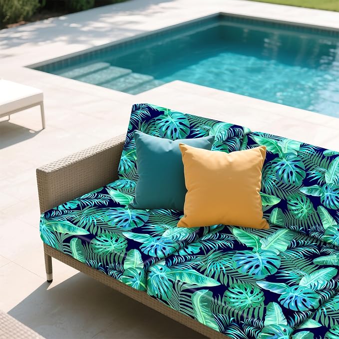 8Pcs Patio Cushion Covers Stretch Outdoor Furniture Protector Slipcovers | - Image 8