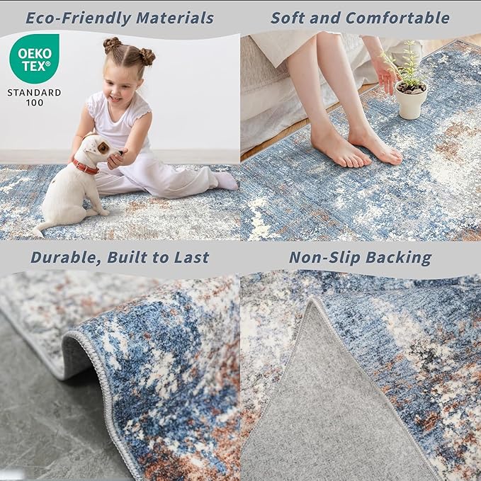 2x4 Runner Rug Washable Non-Slip – Small Throw Rug - Image 6