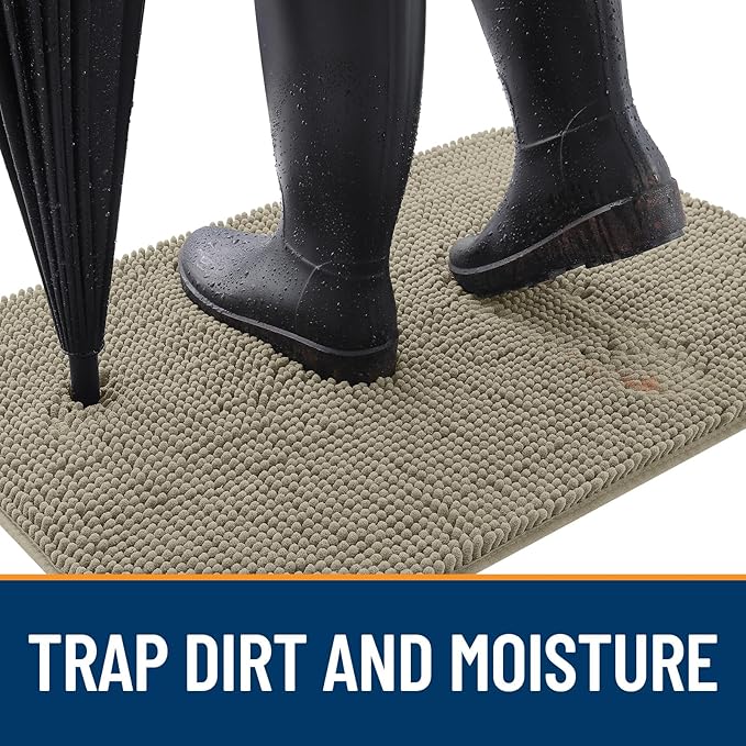OLANLY Dog Door Mat for Muddy Paws 70x32, Super Absorbent Chenille Mud Mat | - Image 2