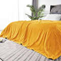 BEDELITE 3D Ribbed Mustard Yellow King Size Blankets by BEDELITE