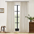 Cream Beige Linen Black Out 96 Inch Curtains by Twodrapes