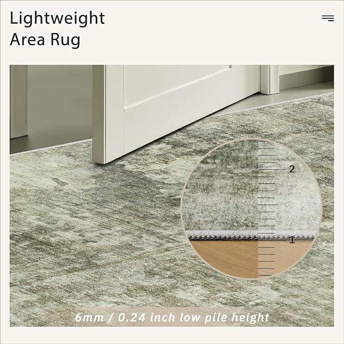 Soalmost Abstract Rug 5x7 Washable Area Rugs - Image 7