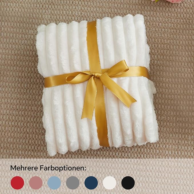 BEDELITE Ribbed Fleece Throw Blanket - Image 6