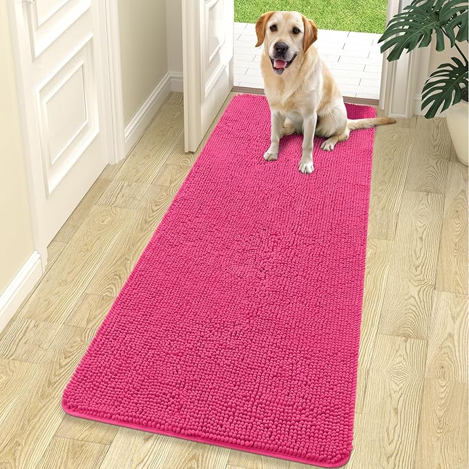 OLANLY Dog Door Mat for Muddy Paws 70x24, Super Absorbent Chenille Mud Mat | by OLANLY