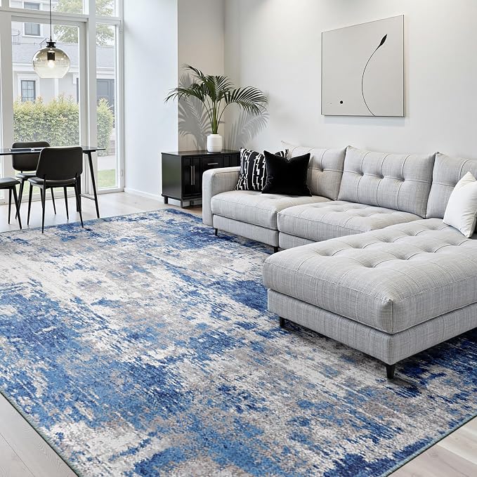 RELEANY Washable 7'x10' Abstract Area Rug by RELEANY