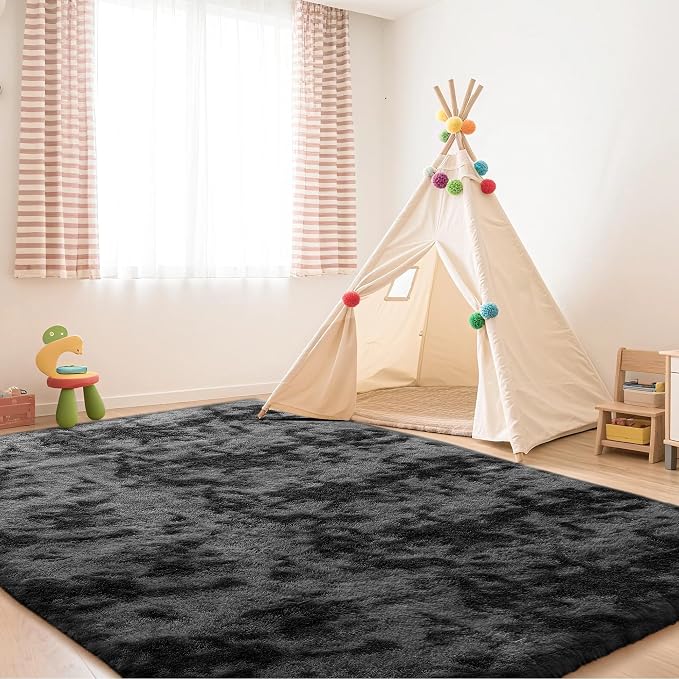 9x12 Area Rug Fluffy Shaggy Ultra Soft Faux Fur Non-Slip Machine Washable Carpet - Image 3