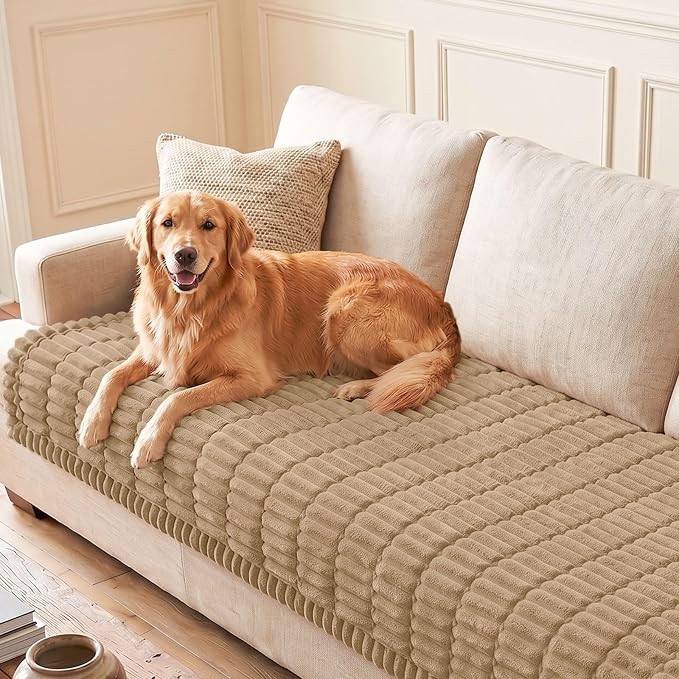 Couch Cover for Dogs, Washable Non Slip Plush Flannel Sofa Protector | Thick by hyha