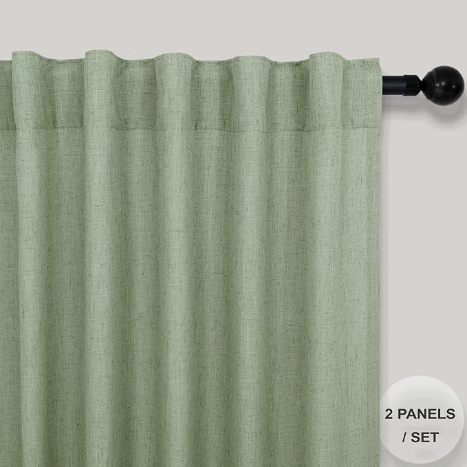 Sage Green Curtains 38 Inch Wide - Image 9