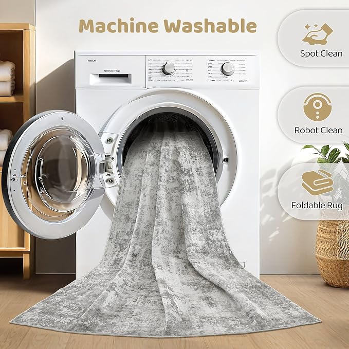 LOONGRUG 10x14 Area Rugs Washable Large Neutral Modern Living Room Rug | - Image 2