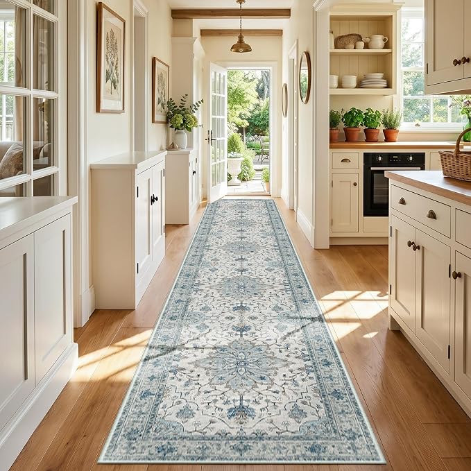 RELEANY Washable Area Rug, Runner 3'x20', Water Repellent, Pet Friendly by RELEANY