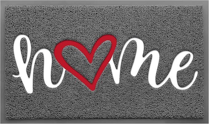 Grey Door Mat Welcome Mats Outdoor Indoor Doormat by CozyBounty