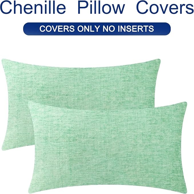 CaliTime Decorative Couch Throw Pillow Covers 20 X 12 Inches Grey Green | Pack - Image 6