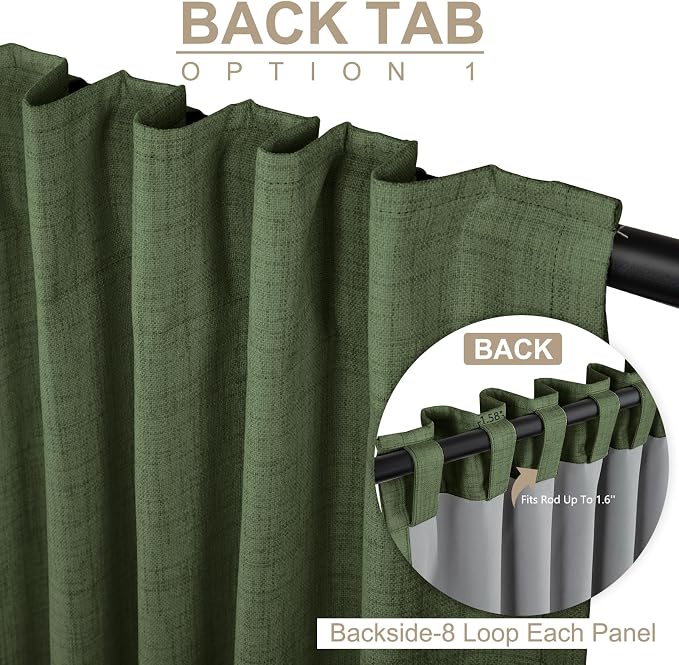 Faux Linen Total Blackout Curtains - Image 3