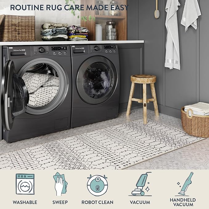 Lahome Moroccan Front Door Rugs Indoor 2x3 Non-Slip Washable Door Mats Indoor - Image 2