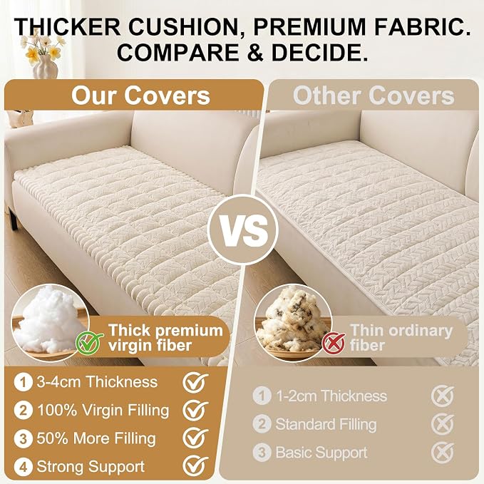 Smiry Couch Cover for Dogs, Non Slip Fuzzy Pet Sofa Covers Washable | Sofa - Image 4
