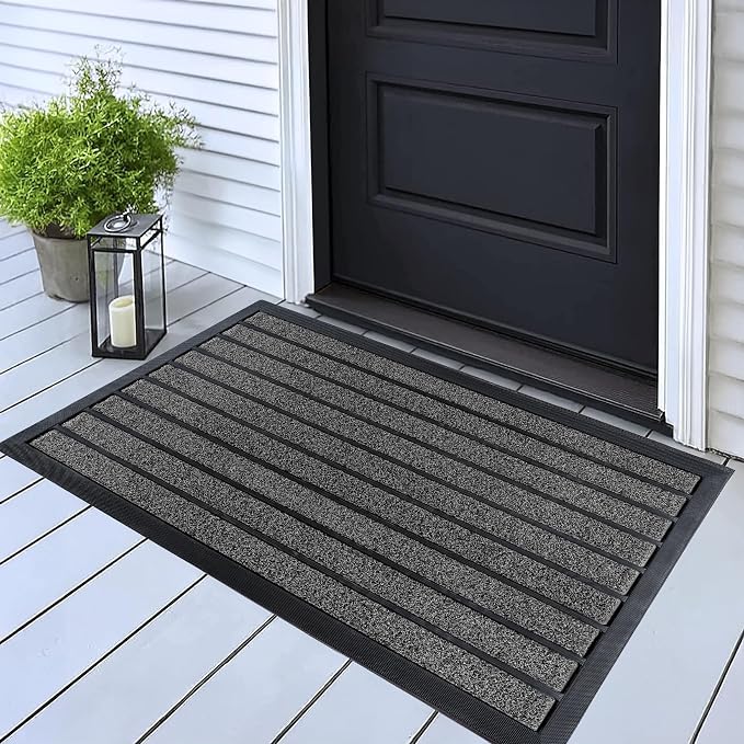 ubdyo Extra Durable Door Mat Outside Entrance | Dirt Trapping, Non-Slip Backing by UBDYO
