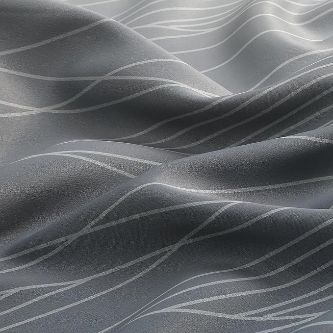 Grey and Greyish White Ombre Blackout Curtains - Image 9