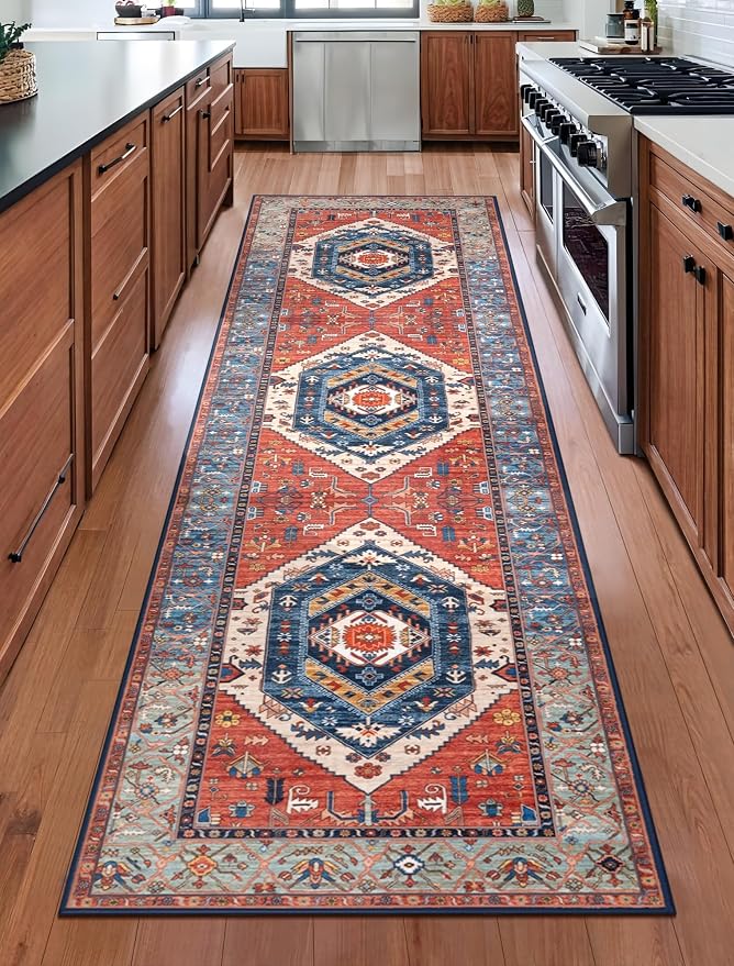 SERISSA 2'6"x10' Washable Non Slip Boho Runner Rug - Image 7