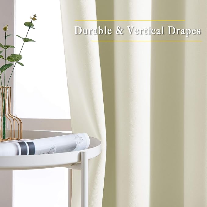 NICETOWN Grommet Blackout Curtains 2 Panels, Room Darkening Window Treatments - Image 4