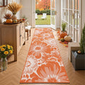 Findosom Fall Runner Rug 2x8, Non Slip High-Low Textured Floral Washable Runner by Findosom