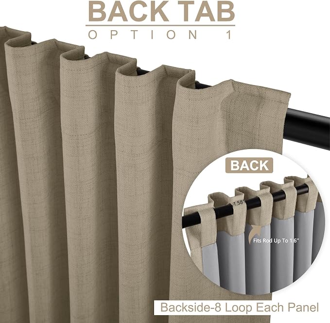 Faux Linen Total Blackout Curtains - Image 5