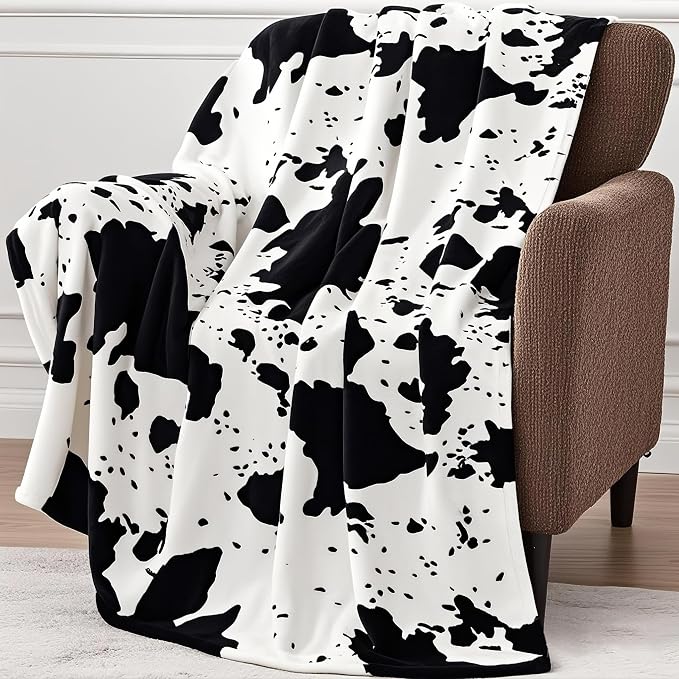 Edenleaf Cow Print Blanket, Ultra Soft Cozy Throw by Edenleaf
