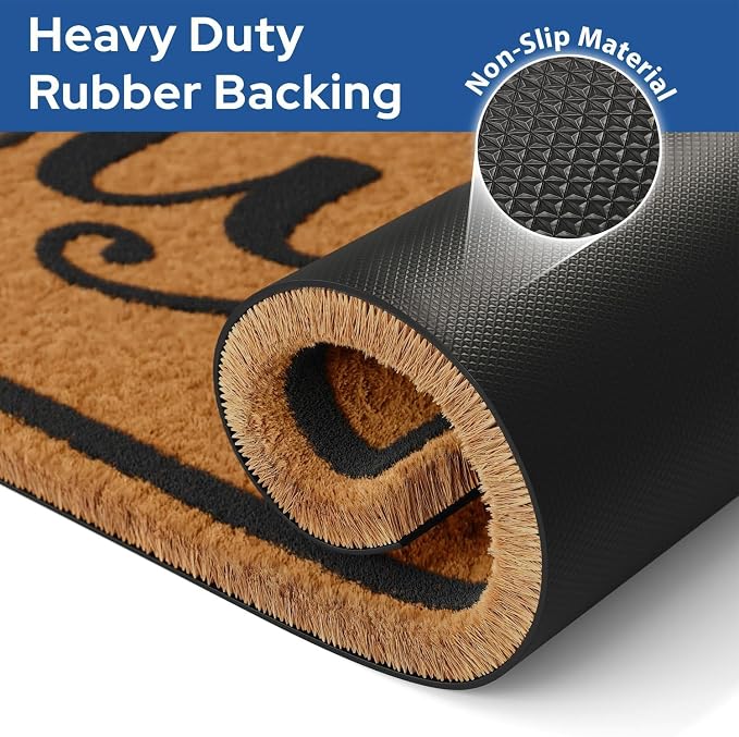 Barnyard Designs Natural Coir Non-Slip Doormat | Heavy-Duty Welcome Mat - Image 5