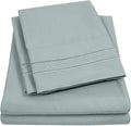 Sweet Home Collection California King Size Sheet Set with Built-in Sheet Straps - Deep Pocket Fitted Sheet, Flat Sheet & Pillowcases - Soft, Wrinkle-Free, Secure Fit - Slate