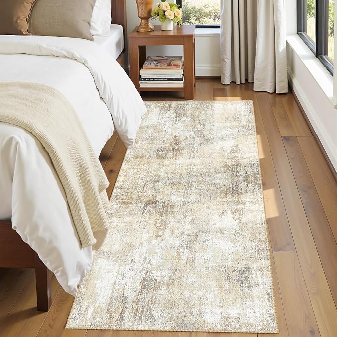 RELEANY Washable Runner 2'x6' Abstract Area Rug - Image 3