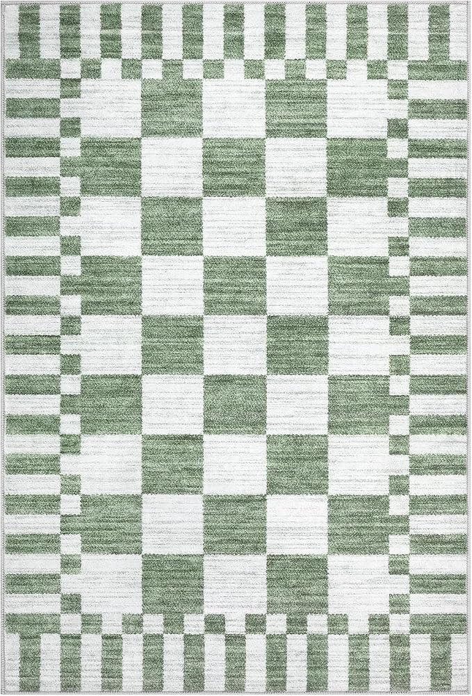 GarveeHome Checkered Washable 2x3 Rug Small Area Rugs Non-Slip - Image 4
