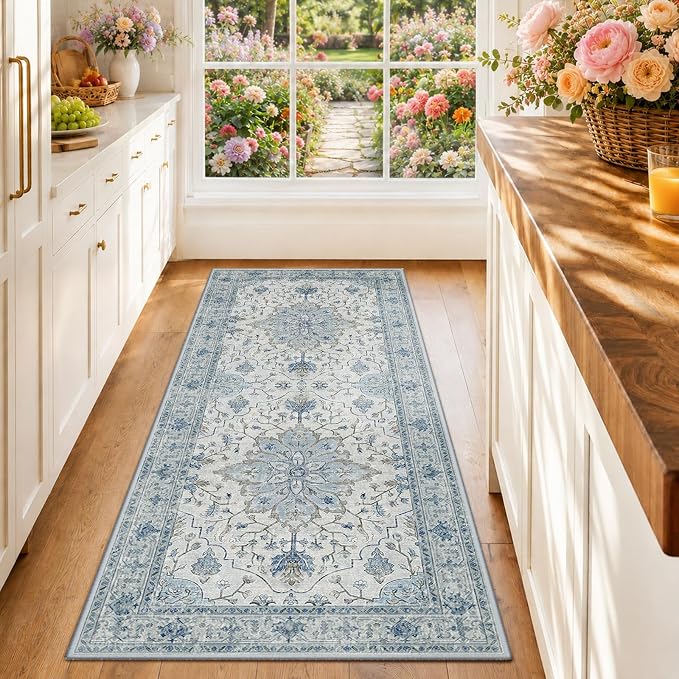 RELEANY Washable Area Rug, Runner 2'x6', Water Repellent, Pet Friendly by RELEANY