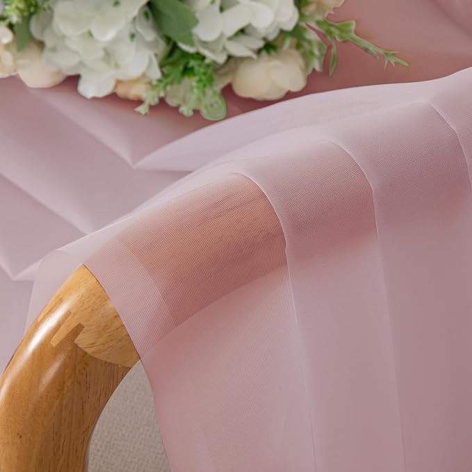 Blush Pink Sheer Curtains 72 Inches Long 2 Panels - Image 5