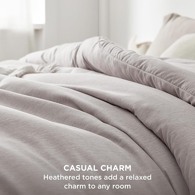 Bedsure King Size Comforter Set - Taupe Soft Bedding for All Seasons, Cationic Dyed Bed Set, 3 Pieces, 1 King Size Comforter (104"x90") and 2 Pillow Shams (20"x36"+2")