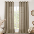 Linen Sheer Curtains 96 Inches Long by LAMIT