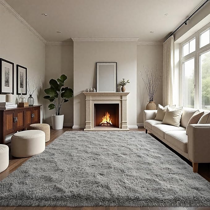 LOCHAS 5x8 Area Rugs Fluffy Living Room Carpets - Image 4