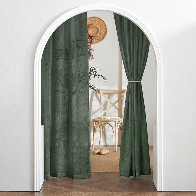 RYB HOME Sheer Curtains 102 inches, Extra Long Floor to Ceiling Curtains | Half - Image 7