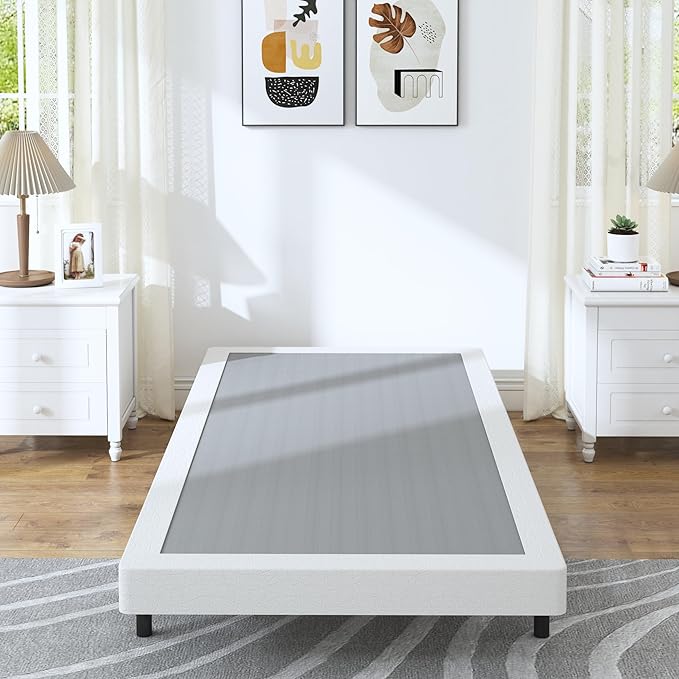 Low Profile Box Spring Twin,3 Inch Box Spring for Twin Size Bed,Heavy Duty Bed Base,Metal Mattress Foundation,Easy Assembly/Noise Free/Non Slip