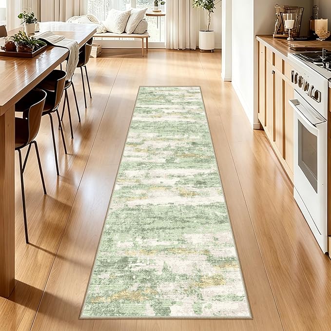 2x10 Runner Rug Non-Slip，Modern Abstract 10ft Washable Runner Rugs - Image 6