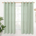 YoungsTex Sage Green Linen Curtains 68 Inch Length by YoungsTex