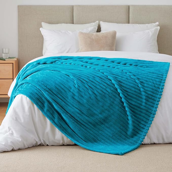 BEDELITE Ribbed Twin Blanket for Couch & Bed, Warm Yet Lightweight, Ribbed - Image 9