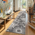 Findosom Hallway Runner Rug 2x10, Non Slip High-Low Textured Floral Washable by Findosom